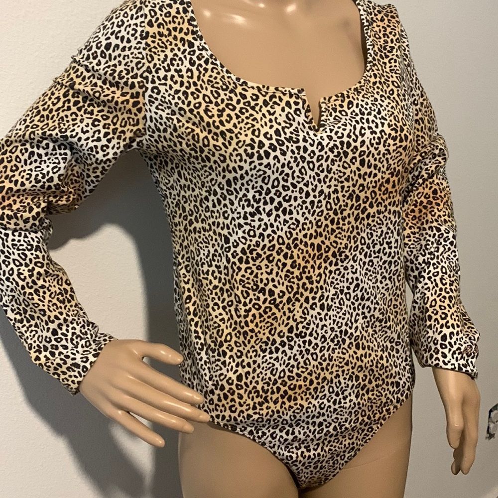 VS PINK Floral Blue/Burgundy Bodysuit